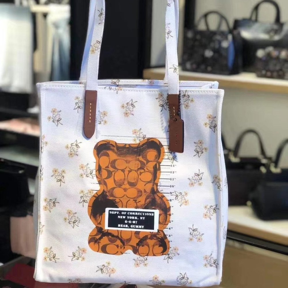 NEW Coach Gummy Bear Canvas Tote Bag